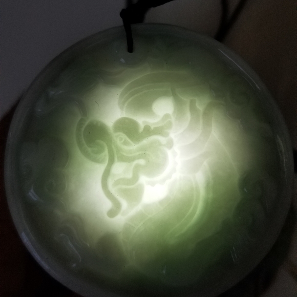 100% cert'd jadeite jade dragon pendant *NWT - Picture 5 of 11